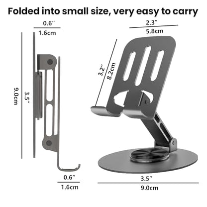 Universal Metal Cell Phone Stand, Grey - color: Grey