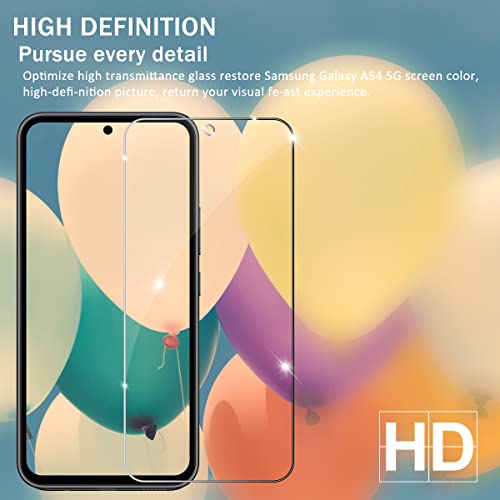Galaxy A54 5G Screen Protector, [2 Pack] HD-Clear Tempered Glass Screen Protector [3D Touch][Bubble-Free][Anti-Scratch][Case-Friendly] Screen Protector Glass For Samsung Galaxy A54 - size: Galaxy A54 5G
