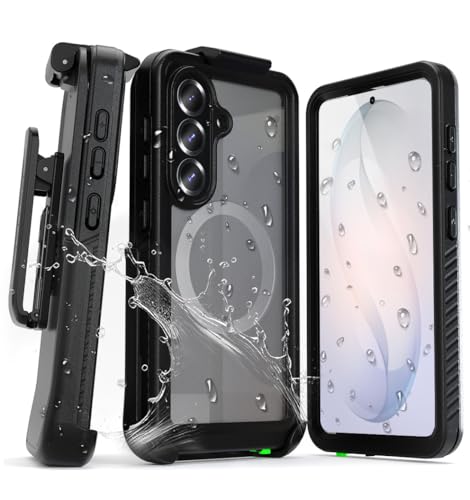 MOTIVE Waterproof Case with Belt Clip Samsung Galaxy s26 Plus | 6.7" | Built-in screen protector, Full protection, compatible with MagSafe, 360° holster - size: s26 Plus
