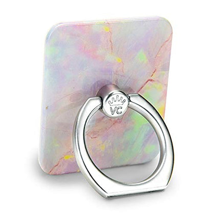 Velvet Caviar Cell Phone Ring Holder - Finger Ring & Stand - Improves Phone Grip Compatible with iPhone, Galaxy and Most Cases (Except Silicone/Leather) - Pink Marble - color: Cotton Candy