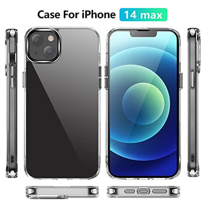 navor Transparent Diamond Clear Phone Case Compatible with iPhone 14 Plus 6.7-inch Lightweight Anti-Yellowing Scratch-Resistant Slim Fit Shockproof Military Grade Anti Drop [Clear] - size: iPhone 14 Plus 6.7"