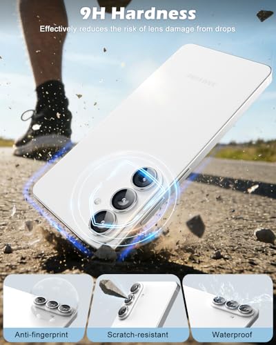 CloudValley for Samsung Galaxy S26 Camera Lens Protector, 9H Tempered Glass + Aluminum Alloy Lens Protective Ring Ultra-HD Tempered Glass Cover,Silver - color: Silver