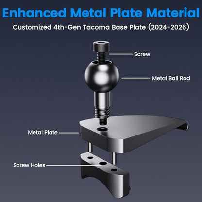 Magnetic Phone Mount Compatible with Toyota Tacoma 2024-2026 4th Gen - style: Magnetic