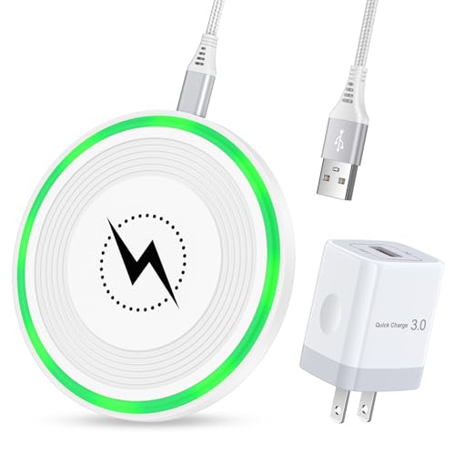 Wireless Charger Fast Charging Pad 15W with 18W Quick Charger Block Cargador Inalambrico Compatible with Samsung Galaxy S25 Edge Ultra S25+ S25 Plus Z Fold 6 Flip 6 5 S24 S24+ S24 S23 FE S22 S21 S20