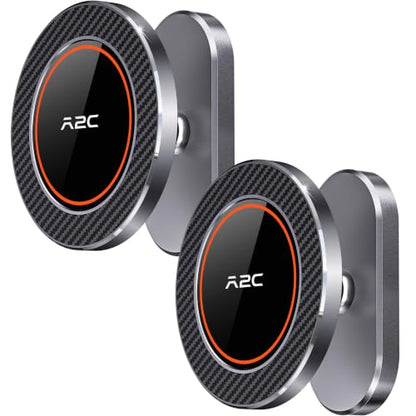 A2C 2 Pack Alloy Magnetic Golf Cart Phone Holder, Golf Accessories for Men - color: Iron Gray(2 PACK)