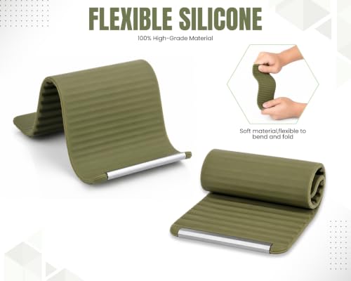 Silicone Phone Holder, 6.6In Flexible Bendable Phone Stand, Green - color: Small(Green)