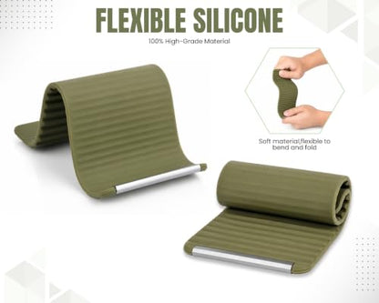 Silicone Phone Holder, 6.6In Flexible Bendable Phone Stand, Green - color: Small(Green)