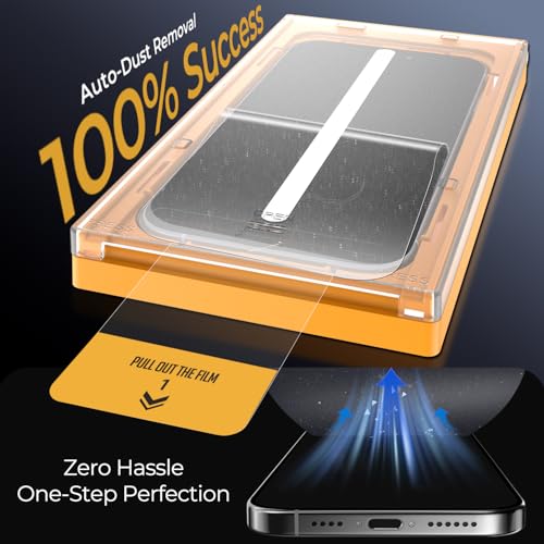 BUFF LABS 2-Pack Screen Protector for iPhone Air [6.5”] Tempered Glass with Auto-Alignment Kit - Bubble-Free, Drop Protection, Easy Installation, Case-Friendly - size: iPhone Air