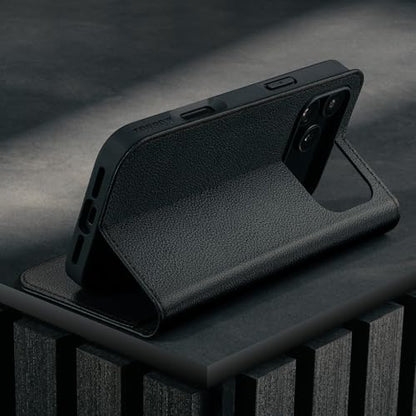 TORRO Leather Case Compatible with iPhone 17 Pro Max 6.9" 2025 - Premium Leather Wallet Flip Case with Kickstand and Card Slots (Compatible with Official MagSafe Chargers) - Black - color: Black, size: iPhone 17 Pro Max