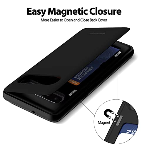 GOOSPERY Galaxy S10 5G Wallet Case with Card Holder, Protective Dual Layer Bumper Phone Cover (Black) - color: Black, size: Galaxy S10 5G