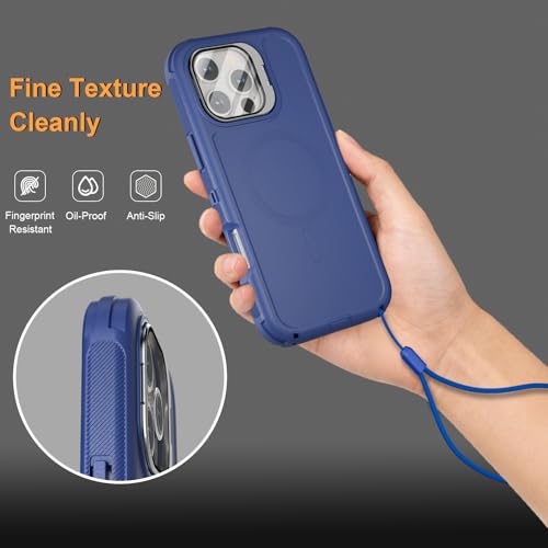 Follaroma for iPhone 16 Pro Case,Magnetic,Heavy Duty Case,6.3'',Navy - color: Navy, size: iPhone 16 Pro 6.3''