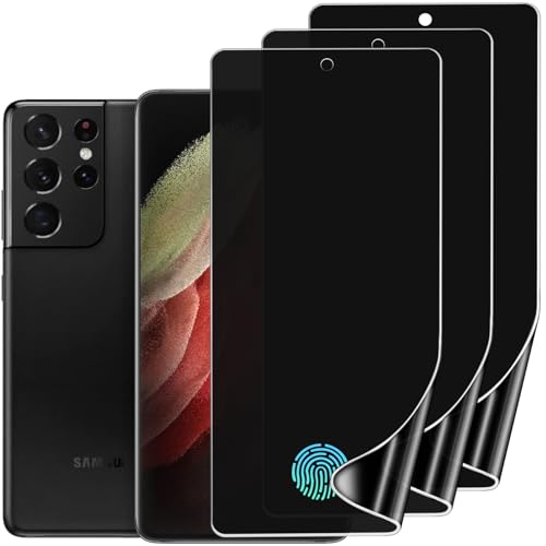TPU Privacy Screen Protector for Samsung Galaxy S21 Ultra, 3 Pack - size: Samsung Galaxy S21 Ultra