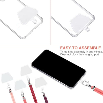 Weewooday 4 Pcs Phone Lanyard Crossbody Phone Strap, Red Color Series - color: Red Color Series
