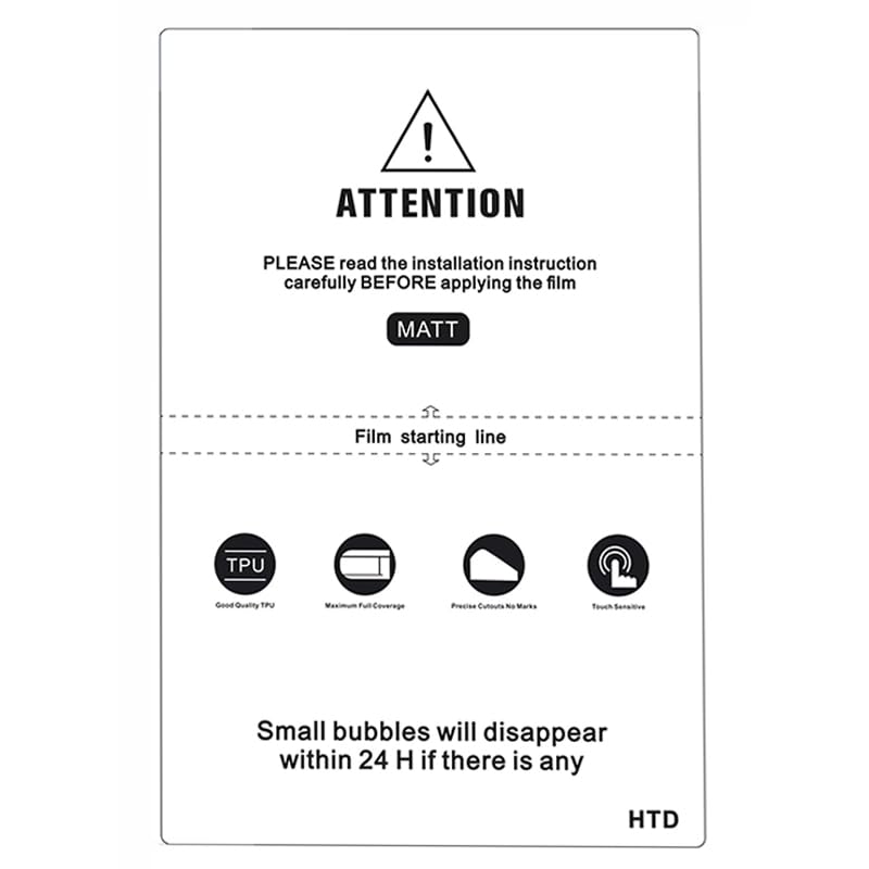 8-inch HD Matte Privacy Flexible Hydrogel Film Straight Curved Screen Protector Cut Machine Mobile Phone Protective Film (MATTE) - color: MATTE