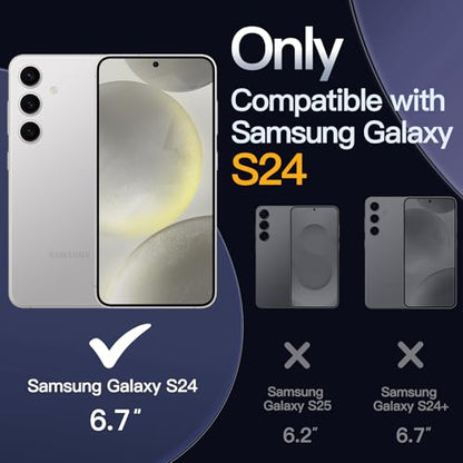 JETech Magnetic Case for Samsung Galaxy S24, Compatible with MagSafe, Clear | Shockproof Protective Phone Cover, Scratch Resistant Clear Back - color: Clear, size: Galaxy S24