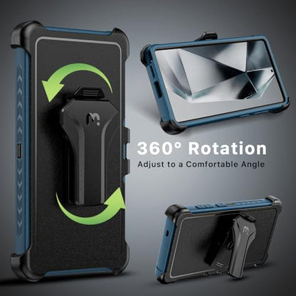 M MYBAT PRO for Samsung Galaxy S25 Ultra Case with 360° Rotating Stand - color: Blue, size: Samsung Galaxy S25 Ultra