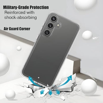 TENOC Phone Case for Samsung Galaxy S25+ Plus, Clear Case Anti-Yellowing Protective Bumper Hard Back Cover - color: Clear Anti-Yellowing, size: S25 Plus