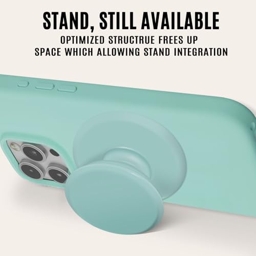 for MagSafe Phone Grip,Soft Silicone Magnetic Collapsible Cell Phone Finger Grip for iPhone 17/16/15/14/13,12 and Smartphones Tablets - Cyan - color: Cyan