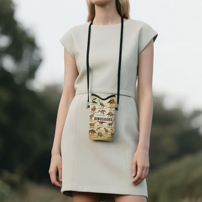Cell Phone Sleeve Pouch with Adjustable Strap - Dinosaur Stuff - color: Dinosaur