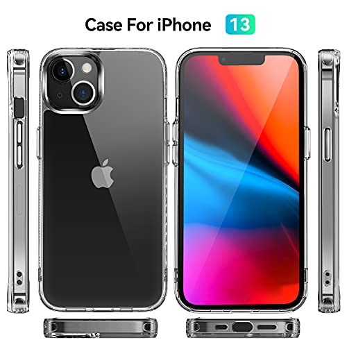 navor Transparent Phone Case Compatible with iPhone 13 6.1-inch Lightweight Anti-Yellowing Scratch-Resistant Slim Fit [Clear]
