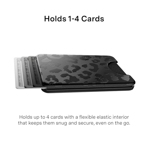 VELVET CAVIAR compatible with MagSafe Wallet 2.0 | Magnetic Card Holder Wallet for iPhone 17/16/15/14/13/12 or Phone Cases compatible with MagSafe | Black Leopard - color: Black Leopard