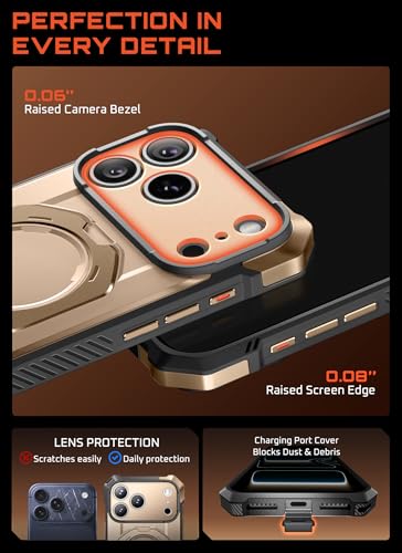 SUPCASE for iPhone 17 Pro Max Case with Built-in Kickstand, Desert | Camera Control Cover, Compatible with MagSafe, Anti-Slip Grip, Military-Grade Protection, Rugged Magnetic Phone Case, UB Grip - color: Desert, size: iPhone 17 Pro Max