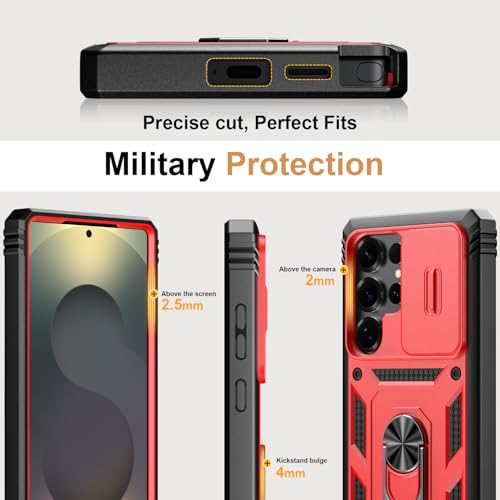 PASNEW Case for Samsung Galaxy S25 Ultra,6.9",Red - color: Red, size: Galaxy S25 Ultra (6.9 inch)
