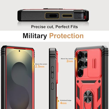PASNEW Case for Samsung Galaxy S25 Ultra,6.9",Red - color: Red, size: Galaxy S25 Ultra (6.9 inch)