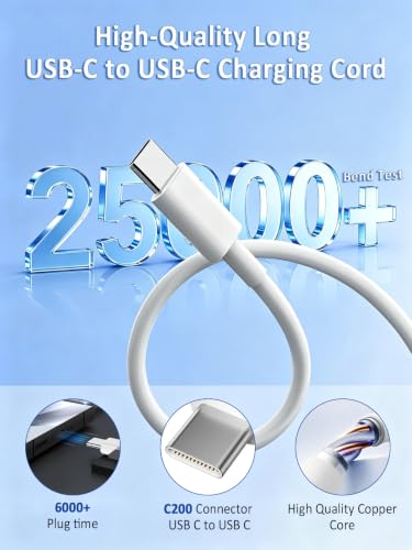 10 FT USB C Cable Fast Charging Long Charger Cord for iPhone 17 16 15 3Pack