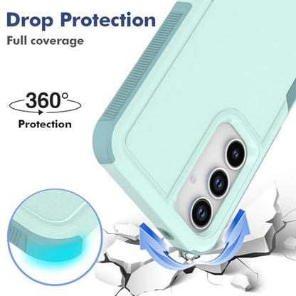 MDCN for Galaxy A35 5G Case: Dual Layer Protective Heavy Duty Cell Phone Cover Shockproof Rugged with Screen Protector - Military Protection Bumper Tough - Galaxy A35 5G 2024, Green - color: Mint Green (PC) + Mint Green (TPU)