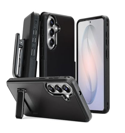 MOTIVE for Samsung Galaxy S26 Plus Case with Belt Clip and Stand | 6.7" | Case & Holster, MagSafe compatible, built-in Kickstand Horizontal, 360° rotating belt clip, slim low-profile fit - size: s26 Plus