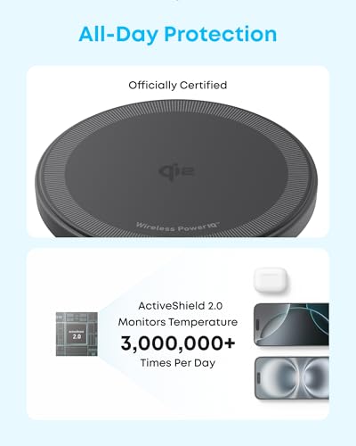 Anker Zolo MagSafe-Compatible Wireless Charger with Qi2 15W Fast Charging - color: Black, size: 1 Pack