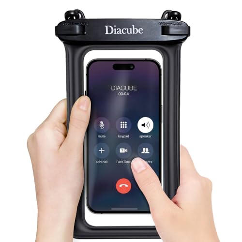 2-Pack Waterproof Phone Pouch, Universal IPX8 Floating Waterproof Case with Adjustable Lanyard for All Phones [Up to 8.3"] Beach, Waterpark & Travel Essentials - Black - color: Black