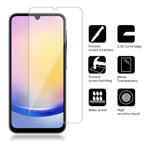 4 Pack Glass Screen Protector Compatible for Samsung Galaxy A25 5G / SM-A256E [9H Hardness]-HD Screen Tempered Glass, Scratch Resistant,Easy Install [Case Friendly] - size: Galaxy A25 5G