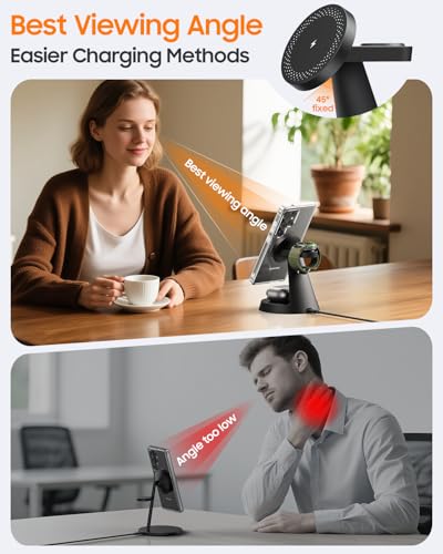 Meifigno Magnetic Wireless Charger for Samsung S26 Ultra/Galaxy Watch8/Buds - color: BLACK