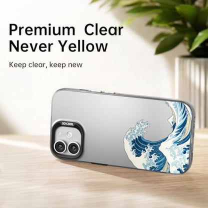 for iPhone 12/12 Pro Case, TPU, Drop Protection, Waves | Matte Silver Back, Shockproof, Fade-resistant, Anti-yellow, Lens Protection, Precise Cutout, Slim grip, Waves - color: Waves, size: iPhone 12/12 Pro