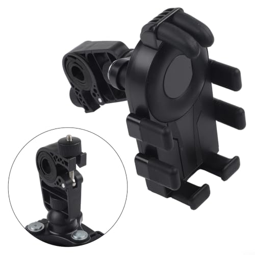 FABULETTA Shockproof Bike Phone Mount with Air Cushion Vibration Dampener, Eight Claw Anti Shake Grip, 360 Degree Rotating Phone Stand for Motorcycle Handlebar(Black) - color: Black