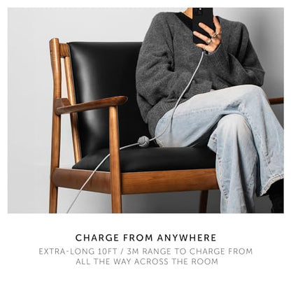 Native Union Anchor Cable 240W – 10ft Reinforced Braided USB-C to USB-C Power Delivery 3.1 Charging Cable with Weighted Knot – for iPhone 17 Pro Max/17e, MacBook Pro 14"/16" M5, Air M5, Neo (Cosmos) - color: Cosmos
