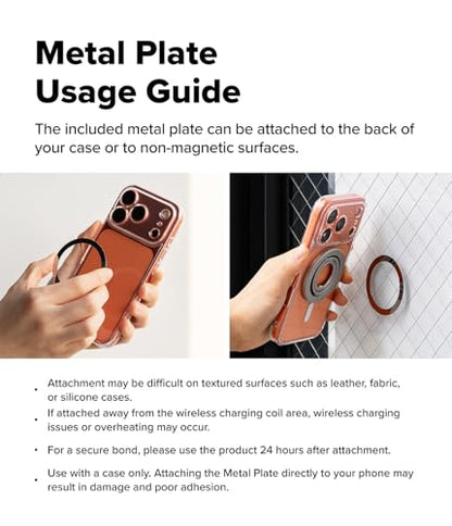 Ringke for MagSafe Phone Grip [Double Sided Magnetic Phone Holder] 3-Tier Foldable Stand Two-Sided Powerful Magnet for Gym Dual Magnetic Smart Ring for iPhone 17 Pro Max 16 15 14 13 12 - Black