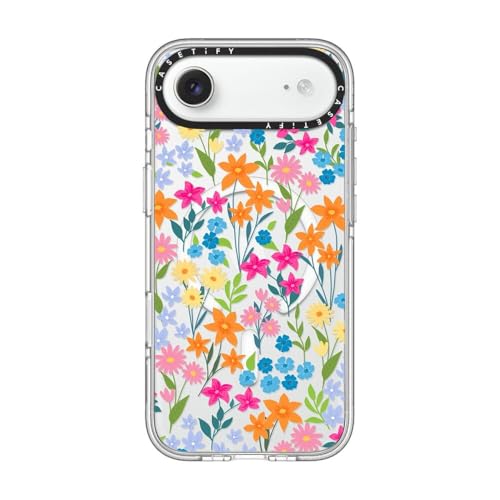 CASETiFY for iPhone Air Case - Impact Clear Compatible with MagSafe | Not Yellowing | 6.6 ft. 3X Military Grade Drop Protection | bright spring flowers - daisy floral pattern | Clear - color: bright spring flowers, size: Iphone Air (6.5")