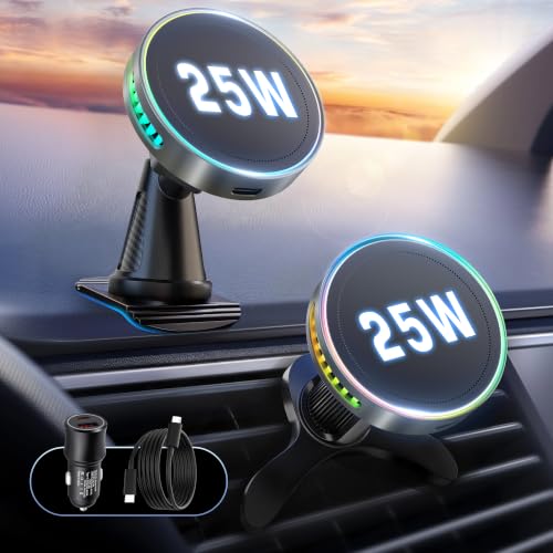 avedio links 25W Certified for Mag Safe Car Mount Charger,Car Vent Charger