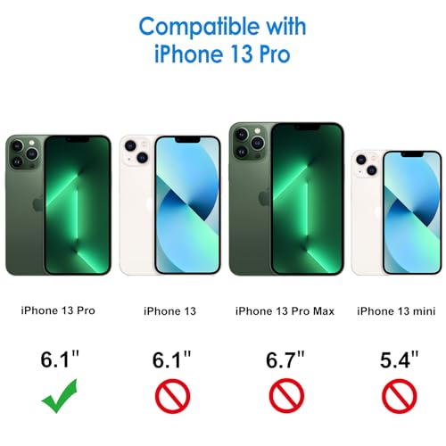 JETech Case for iPhone 13 Pro 6.1-Inch, Non-Yellowing Shockproof Phone Bumper Cover, Anti-Scratch Clear Back (Alpine Green) - color: Alpine Green