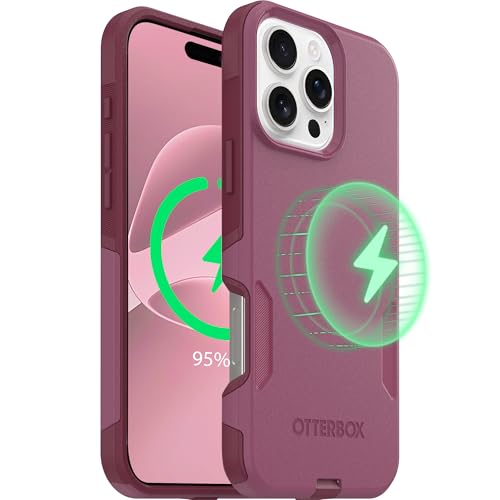 OtterBox iPhone 16 Pro Max – Commuter Series Slim MagSafe Case - Foxberry | 3X Military Drop Protection - Dual-Layer Design - Pocket-Friendly - Raised Edges - Port Covers - Non-Retail Packaging - color: Foxberry