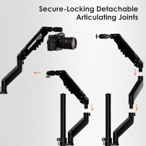 TARION Titanrig Lite W Pneumatic Overhead Camera Desk Mount Monitor Arm - size: Lite W (Pneumatic - Camera / Monitor)