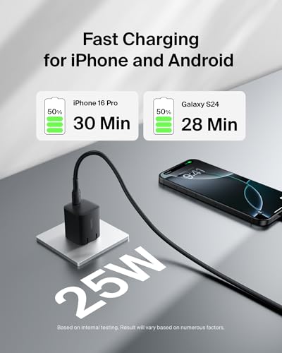 Belkin 25W Compact USB C Charger Block, 2 Pack, Fast Charging for Travel - style: New Gen