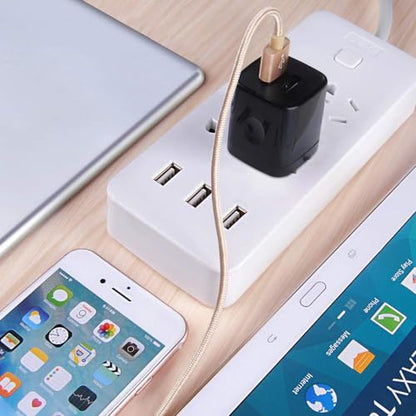 Wall Charger,Charger Cube,Charging Block Fast Charge 3Pack Dual Port 2.1A - color: Full Black