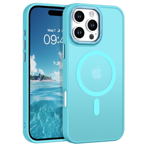 BENTOBEN Magnetic for iPhone 16 Pro Max Case,(Compatible with MagSafe) (Military Grade Drop Protection) Slim Translucent Matte Shockproof with Anti-Fingerprint Phone Case 6.9",Teal Blue - color: Teal Blue