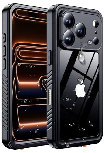 MOZOTER for iPhone 17 Pro Max Case Waterproof,[IPX8 Underwater Case][Full Body Shockproof & Military Dropproof] Clear Sound Quality Built-in Screen Protector for iPhone 17 Pro Max 6.9 inch-Black - size: For iPhone 17 Pro Max-6.9"