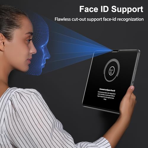 SPARIN 2 Pack Screen Protector for iPad Pro 11 inch M5 2025/M4 2024 | 9H Hardness Tempered Glass with Easy Application Tray, Face ID & Apple Pencil Compatible and Case Friendly - size: iPad Pro 11" 2025/2024