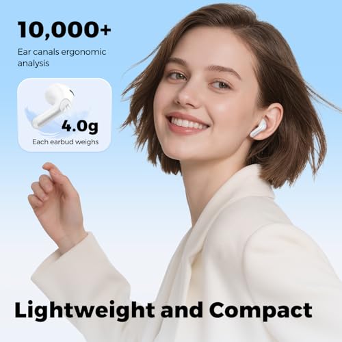 SoundPEATS Air6 HS LDAC Hi-Res Wireless Earbuds, Bluetooth 6.0, 13mm Driver - color: White